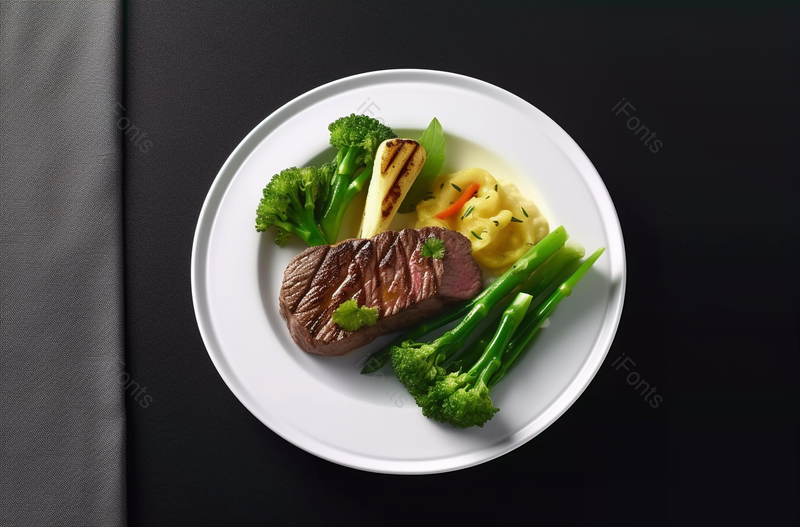 小牛肉里脊配时令蔬菜,高清,摄影图,摄影图片,图片大全,摄影图免费下载